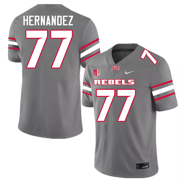#77 Daniel Hernandez UNLV Rebels College Football Jersey Stitched-Grey